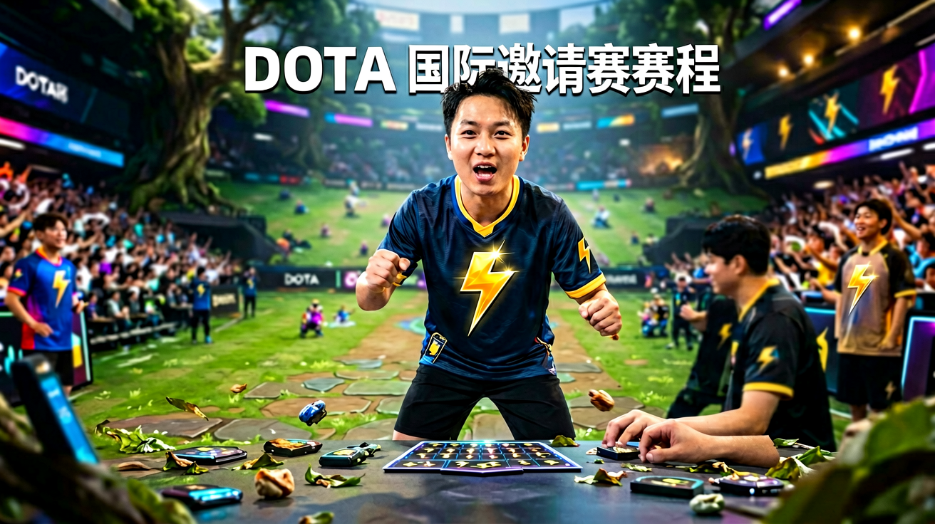DOTA2国际邀请赛赛程海报,展示赛事视觉设计